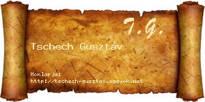 Tschech Gusztáv névjegykártya